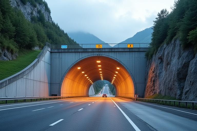 Eingang eines Mauttunnels in Österreich